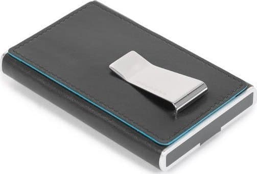 Piquadro Piquadro Piquadro, Blue Square, Nahka, Lompakko, Square slip system with money clip, PP5358B2R-N, Musta, Miehet Miehet