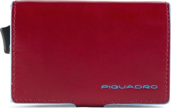 Piquadro Piquadro, Blue Square, Leather, Wallet, RFID Anti-Fraud Protection, 42023100, Red, For Men For Men