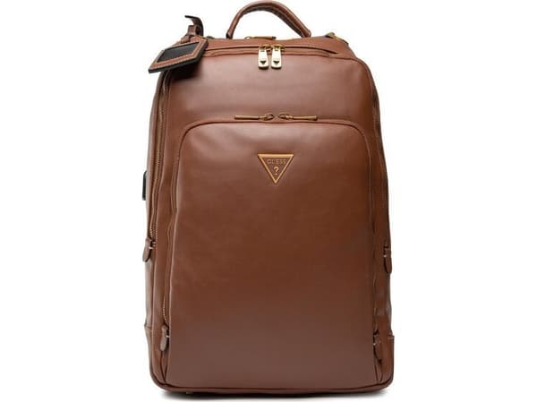 Guess Guess, Scala, Synthetic Leather, Backpack, Brown, For Men, 27.5 x 42.5 x 13 cm For Men