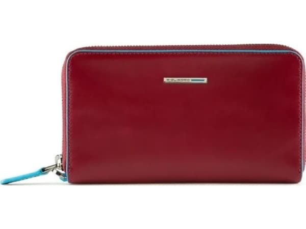 Piquadro Piquadro, Blue Square, Wallet, Red, For Women For Women