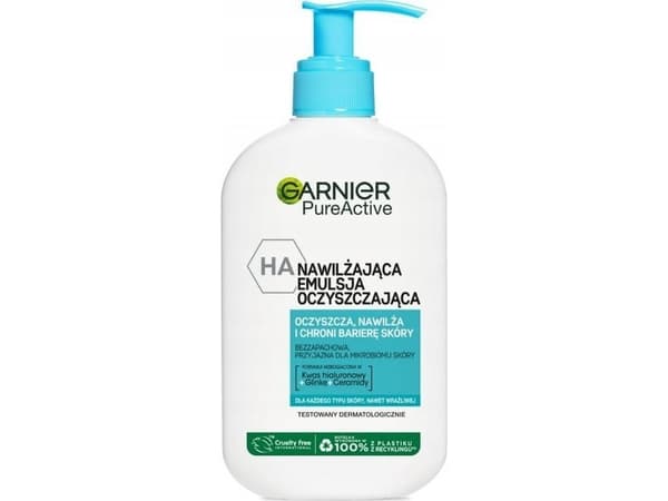 Garnier Pure Active fuktighetsgivende ansiktsrensemulsjon 250 ml
