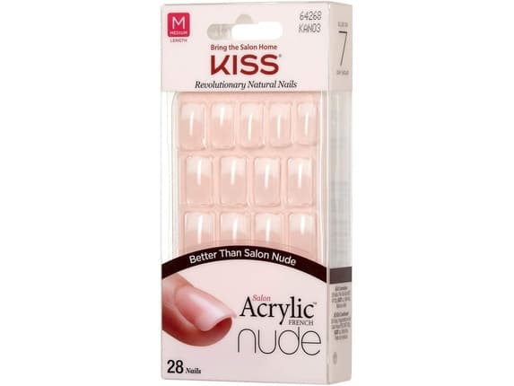 Acrylic nails - French manicure for a natural look Salon Acrylic French Nude 64268 28 pcs