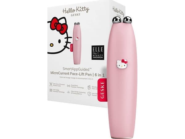 Geske 6in1 mikrostrøm ansiktsløfter med app (Hello Kitty rosa)