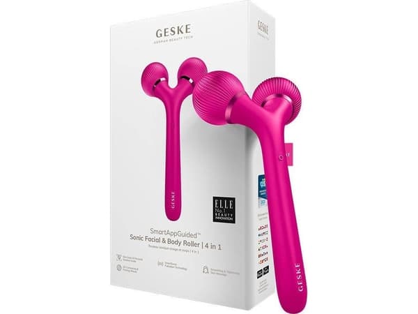 Geske Sonic Roller for ansikt og kropp 4in1 Geske med applikasjon (magenta)