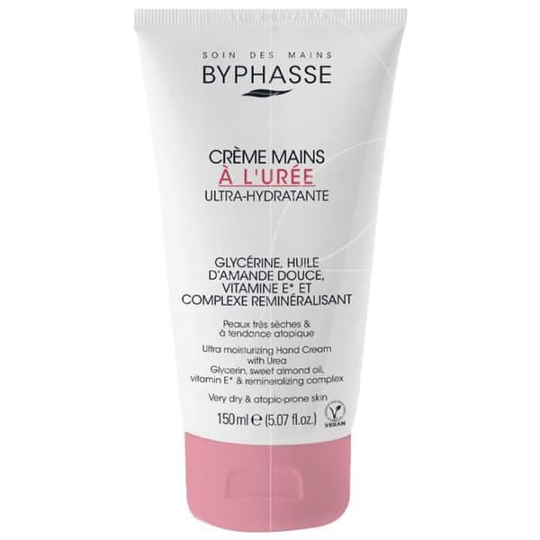 Handkräm - BYPHASSE - Ultrafuktande med urea - Mycket torr hud - 150ml