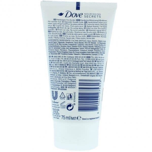 Crème Mains med Kokosnötsolja DOVE - Närande Hemligheter Återställande Ritual 75ml