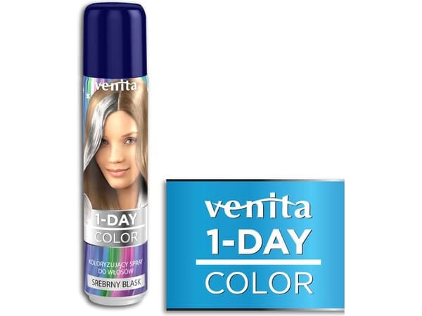 VENITA_1-Day Color hair coloring spray Silver Dust 50ml