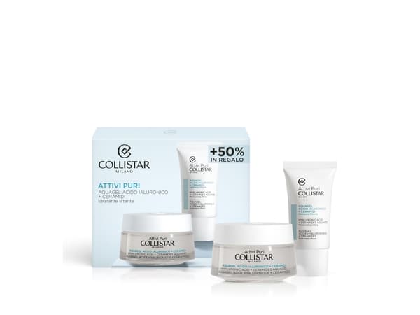 COLLISTAR SET (ATTIVI PURI HYALURONIC ACID+CERAMIDES AQUAGEL 50ML + HYALURONIC ACID+CERAMIDES AQUAGEL MOISTURIZNG LIFTING 25ML)