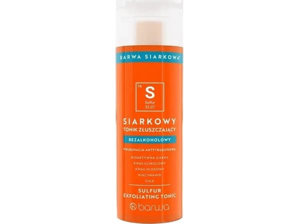 Barwa Sulphur exfoliating tonic, alkoholfri, 200 ml
