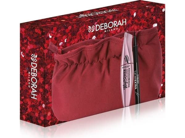 deborah Set Deborah: 24H Extra, Gel Pencil Eyeliner, Black, 1.5 g + My Power, Waterproof, Volumizing, Mascara, Black, 14 ml For Women