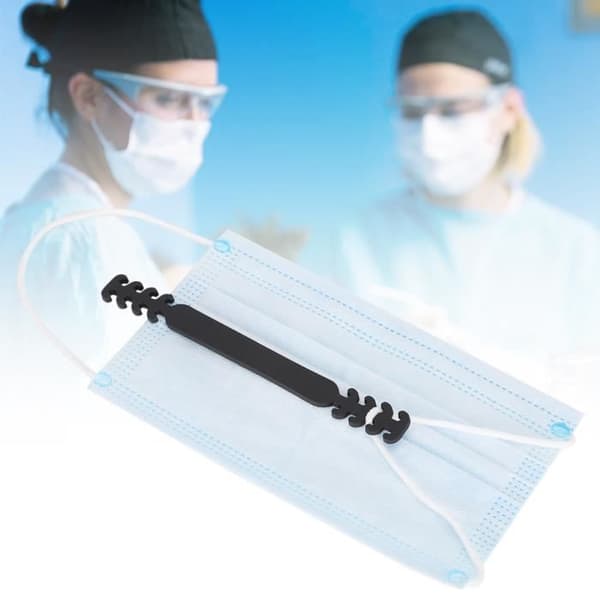 PUY 30st Anti-Slip Justerbar Gummi Öronförlängning Krok Spänne Spänne för Mask