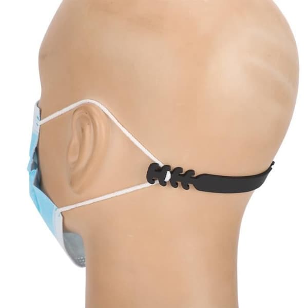 PUY 30st Anti-Slip Justerbar Gummi Öronförlängning Krok Spänne Spänne för Mask