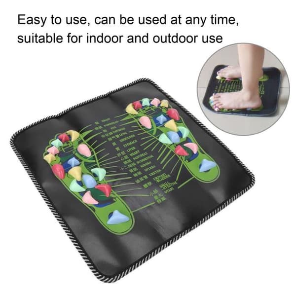 ZJCHAO Zonterapi Massagematta Stenfotmassagematta Lugnande massagematta för Fotzonterapi