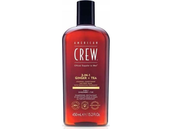 AMERICAN CREW_3-in-1 ingefær + tesjampo + dusjsåpe + balsam i ett 450ml