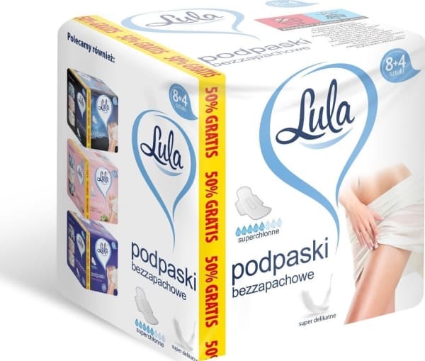Stella LULA Uparfymerte sanitetsbind - super delikat, 1 pakke - 12 stk (8+4 gratis)