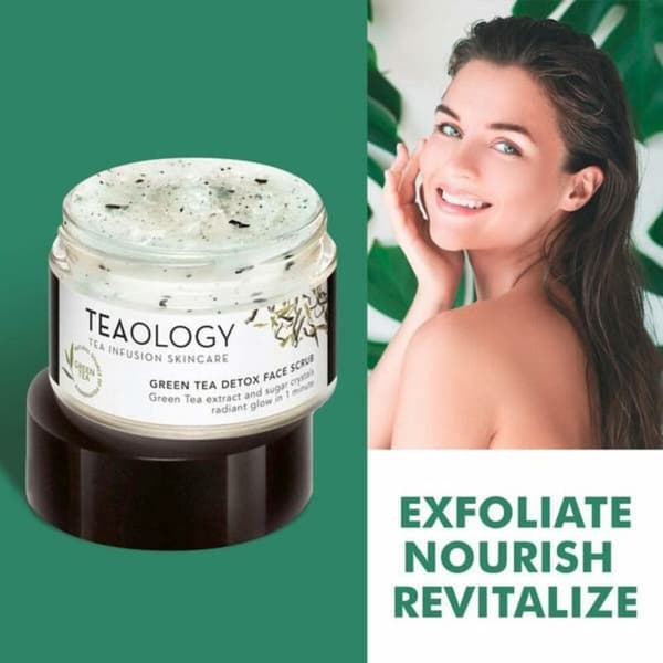 Exfolierande ansiktsmask Teaology Grönt te Socker Detoxifierande (50 ml)