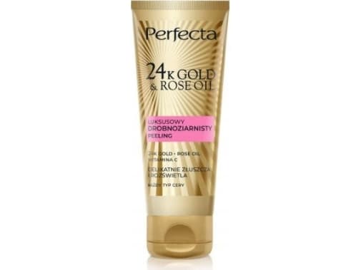 Perfecta PERFECTA 24K Gold & Rose drobnoziarnisty peeling do twarzy 75ml