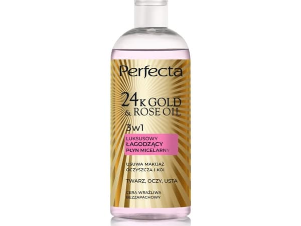 PERFECTA_24K gull &amp; Rose Oil micellær væske for sensitiv hud 400ml