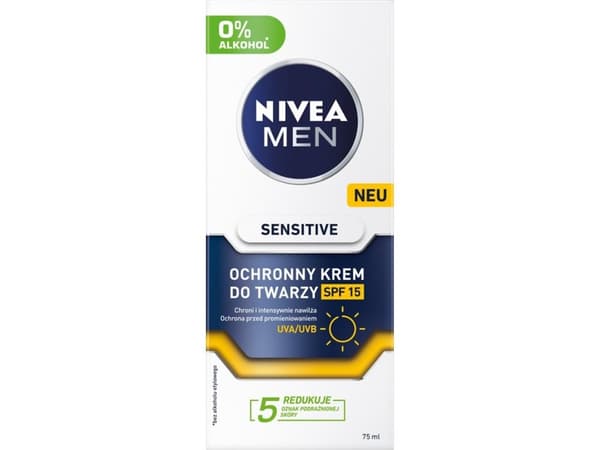 NIVEA_Men Sensitive, beroligende ansiktsfuktighetskrem SPF15 75ml