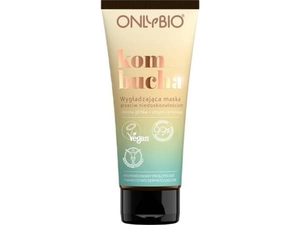 ONLYBIO_Combucha Smoothing Face Mask Against Imperfections Green Clay &amp; Lemon Oil 50ml