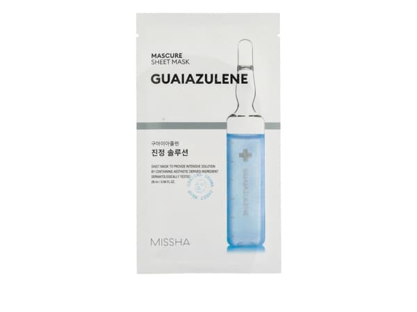 MISSHA_Mascure Calming Solution Guaiazulene kojąca maska med płachcie 28ml