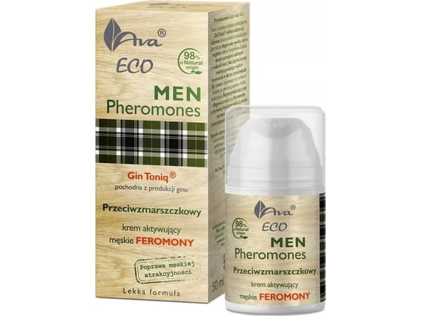 AVA LABORATORIUM_Eco Men Pheromones Creme anti-rynke ansiktskrem aktiverende feromoner 50ml