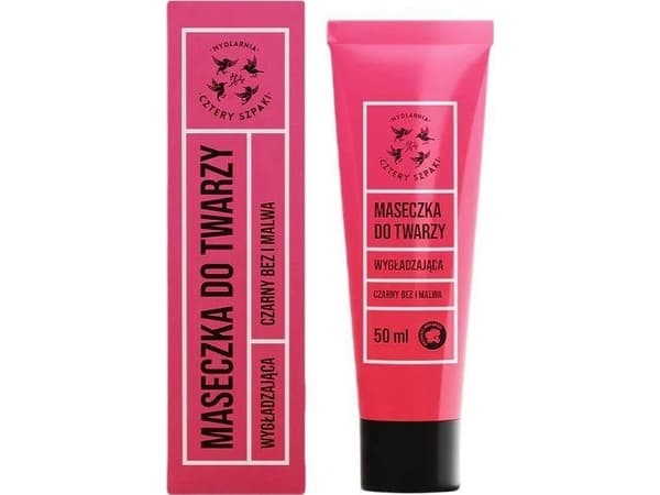 CZTERY SZPAKI WASHMAKE-sileyttävä kasvonaamio Musta bergamansikka ja malva 50ml