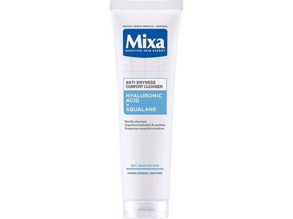 MIXA_Lab Hydra Comfort ansiktsvaskegel mot tørrhet hyaluronsyre og squalane 150ml