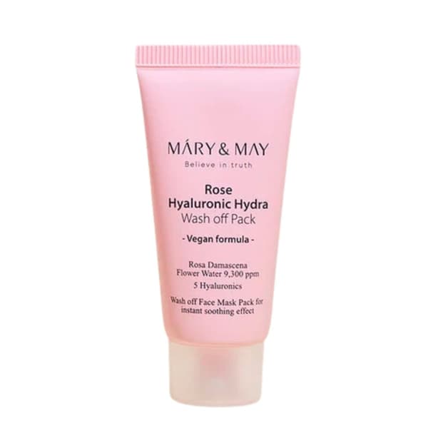 Mary&May Rose Hyaluronic Hydra Wash off Pack 30 g - Intensivt återfuktande och ljusande ansiktsmask