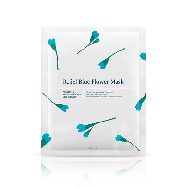 HYGGEE Relief Blue Flower Mask 35 ml - Lugnande mask med blå blommor