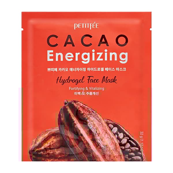 Petitfee Cacao Energizing Hydrogel Face Mask 32gr - Naamio kaakaouutteella