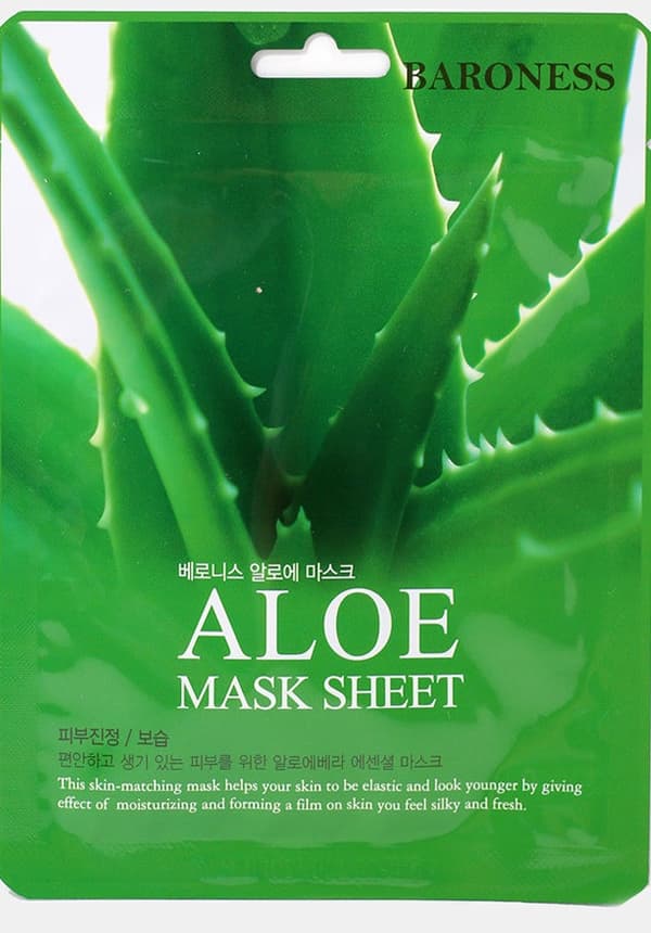 BARONESS Aloe Mask Sheet 21 g - Aloe-uutetta sisältävä arkkinaamio