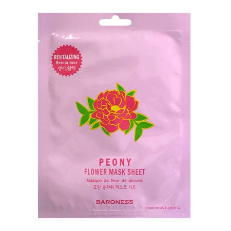 BARONESS Peony Flower Mask Sheet, 21 g - Sheet mask med pionblommaextrakt