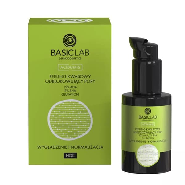 Basiclab - Sur peeling som täpper till porerna med 15% aha, 2% bha, 30 ml
