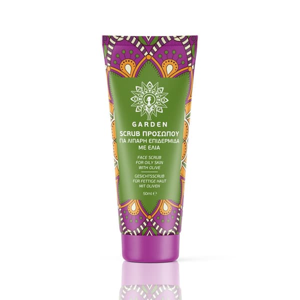 GARDEN - FACE SCRUB PURIFYING OLIVE - oliivi kasvojen kuorinta, 50ml