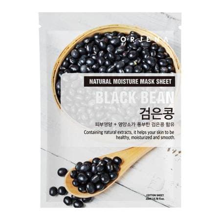 Orjena Natural Moisture Black Bean Mask Sheet, 23 ml - Arkkinaamio mustapapuuutetta kosteuttavalla vaikutuksella