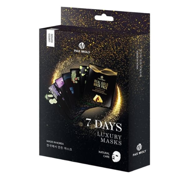 Pax Moly - 7 Days Luxury Masks, 7 x 25ml - Set med arkmasker i 7 dagar