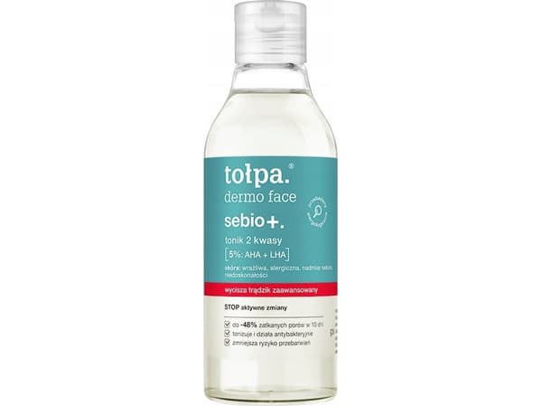 Alkotest TOŁPA_Dermo Face Sebio+ ansiktstonic AHA + LHA 200ml