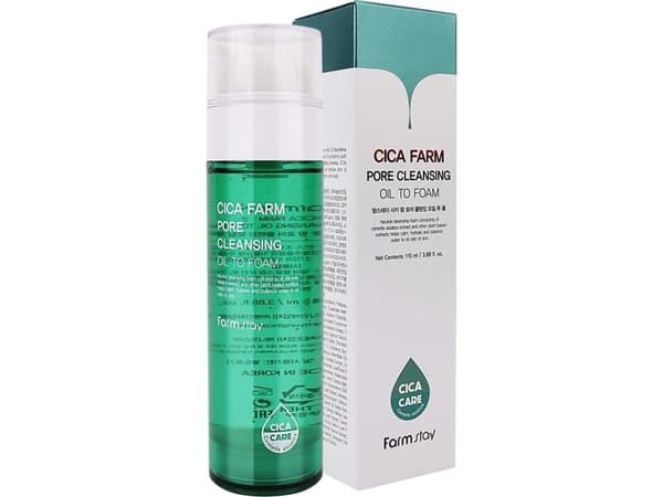 FARMSTAY_CICA Pore Cleansing Oil To Foam facial cleansing oil 115ml