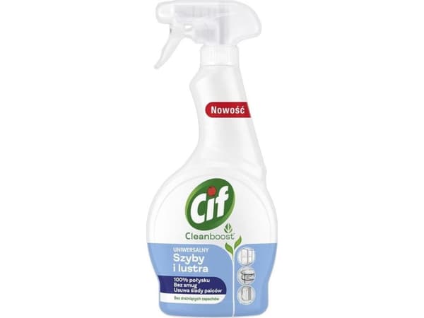 Unilever CIF Cleanboost Universalspray for vinduer og speil 500 ml