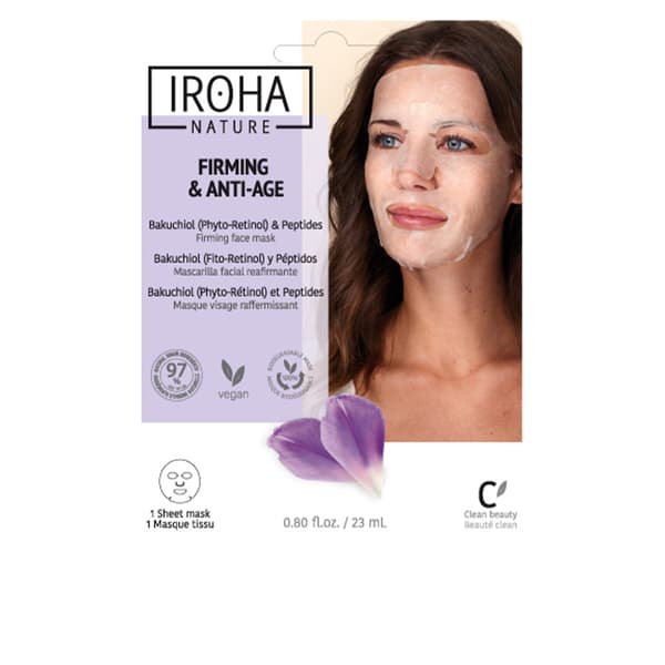 IROHA FIRMING & ANTI-AGING MASK backuchiol & firming peptides 23 ml