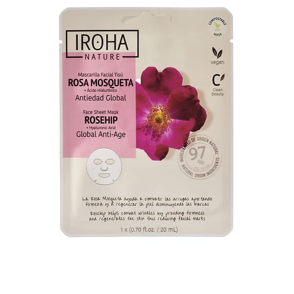 IROHA ROSEHIP facial tissue mask 1 u
