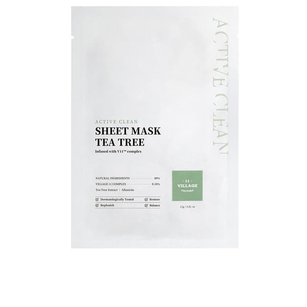 VILLAGE 11 ACTIVE CLEAN tea tree leaf mask 23 g