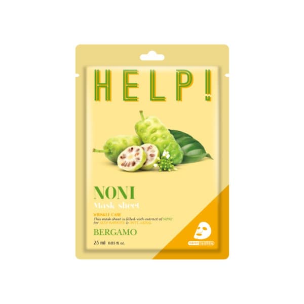 BERGAMO Hjälp! Noni mask sheet 25 ml - Lugnande sheet mask med indisk mullbär BERGAMO HJÄLP!