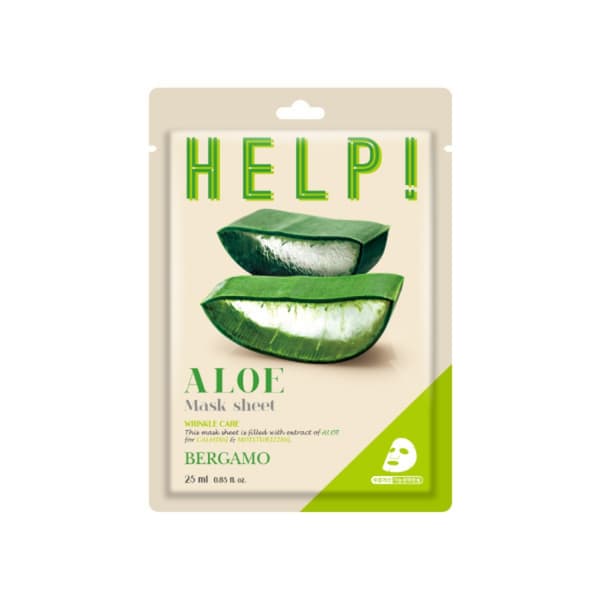 BERGAMO Apua! Aloe Mask Sheet 25 ml - BERGAMO HELP kosteuttava arkkinaamio aloella