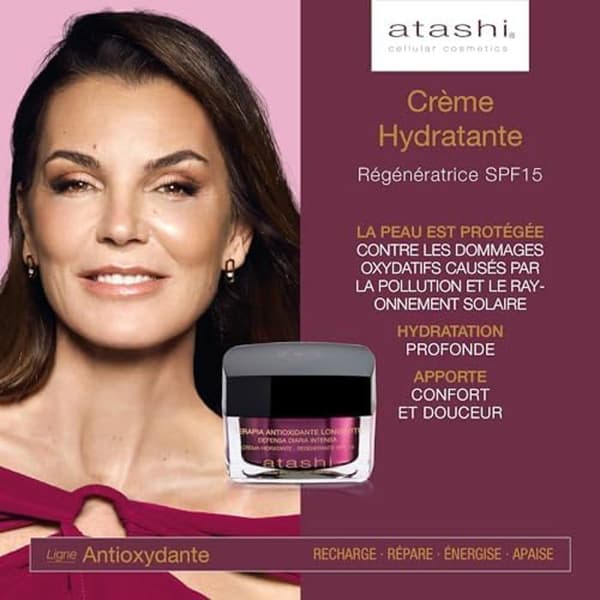 Atashi | Regenererande Antioxidant Ritual Beauty Set | Moisturizing Cream SPF 15 + Regenerating Anti-aging Cream | Reparationer, förseningar