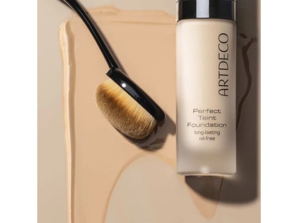 ARTDECO 4052136068962, Foundation børste, Avrundet, Syntetisk, Svart, Brun, Dame, 1 stk
