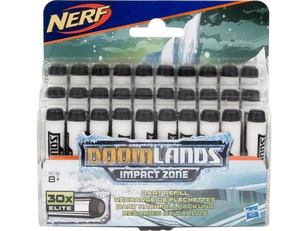 Nerf Sett, Nerf, DoomLands Impact Zone, Refill, Dart, For gutter, 8+ år, 30 stk for gutter