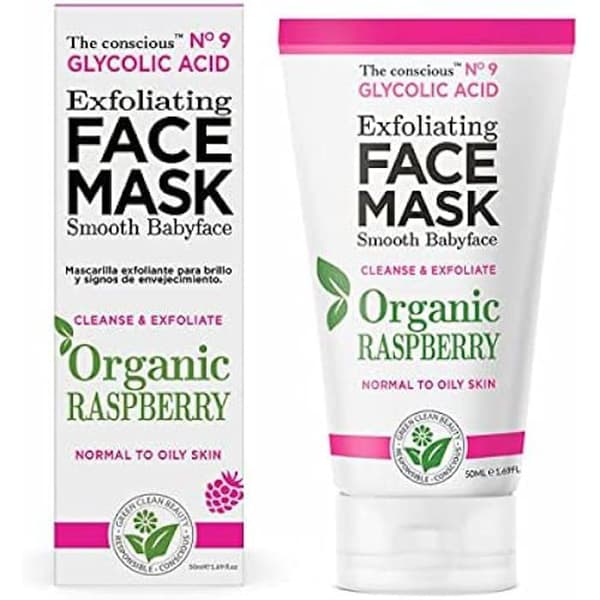 Ansiktsmask - The Conscious - Glycolic Acid Hallon - 50 ml - Vegan - Alla hudtyper