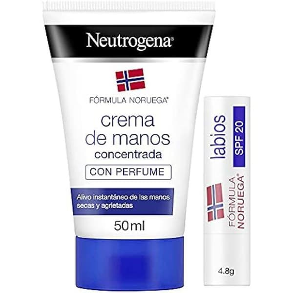 Neutrogena Fórmula Noruega Crema De Manos Concentrada 50ml + Protector Labial SPF 20, 4,8gr